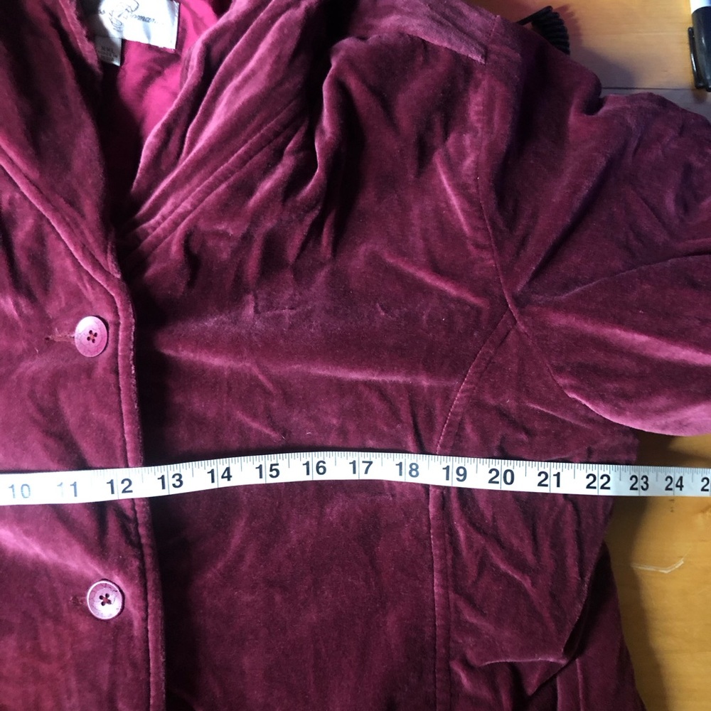Hopeless Romantic Velvet Coat Size XXL Burgundy Victorian Whimsigoth 90s Witchy - Picture 10 of 13